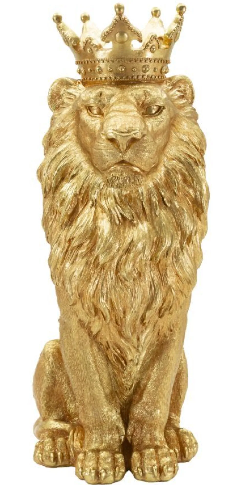 Objet décoratif Lion Roi doré