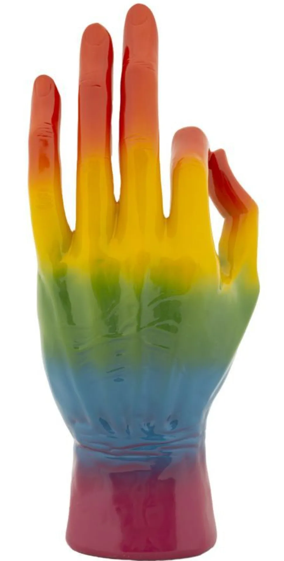 Objet décoratif Rainbow OK Main en céramique multicolore