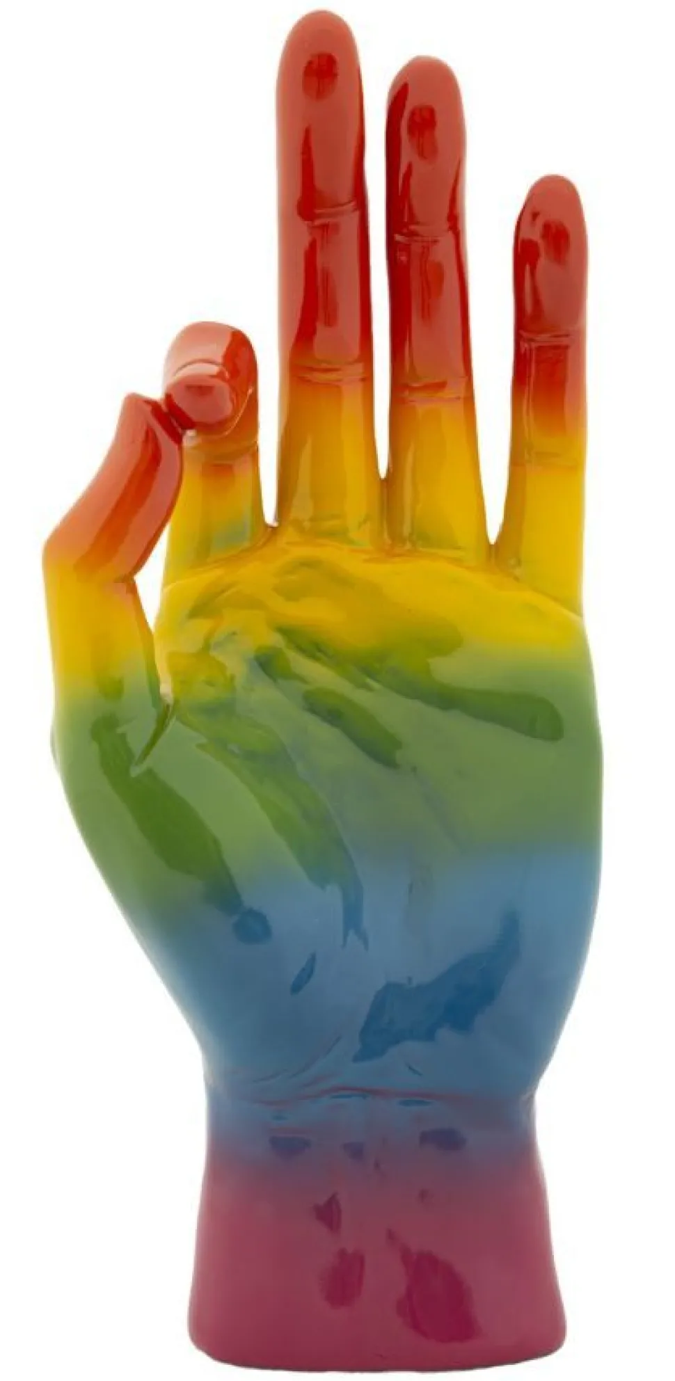 Objet décoratif Rainbow OK Main en céramique multicolore