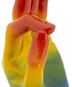 Objet décoratif Rainbow OK Main en céramique multicolore