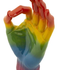 Objet décoratif Rainbow OK Main en céramique multicolore