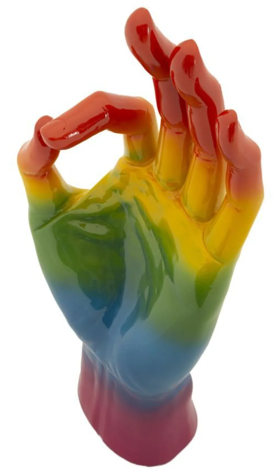 Objet décoratif Rainbow OK Main en céramique multicolore