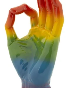 Objet décoratif Rainbow OK Main en céramique multicolore