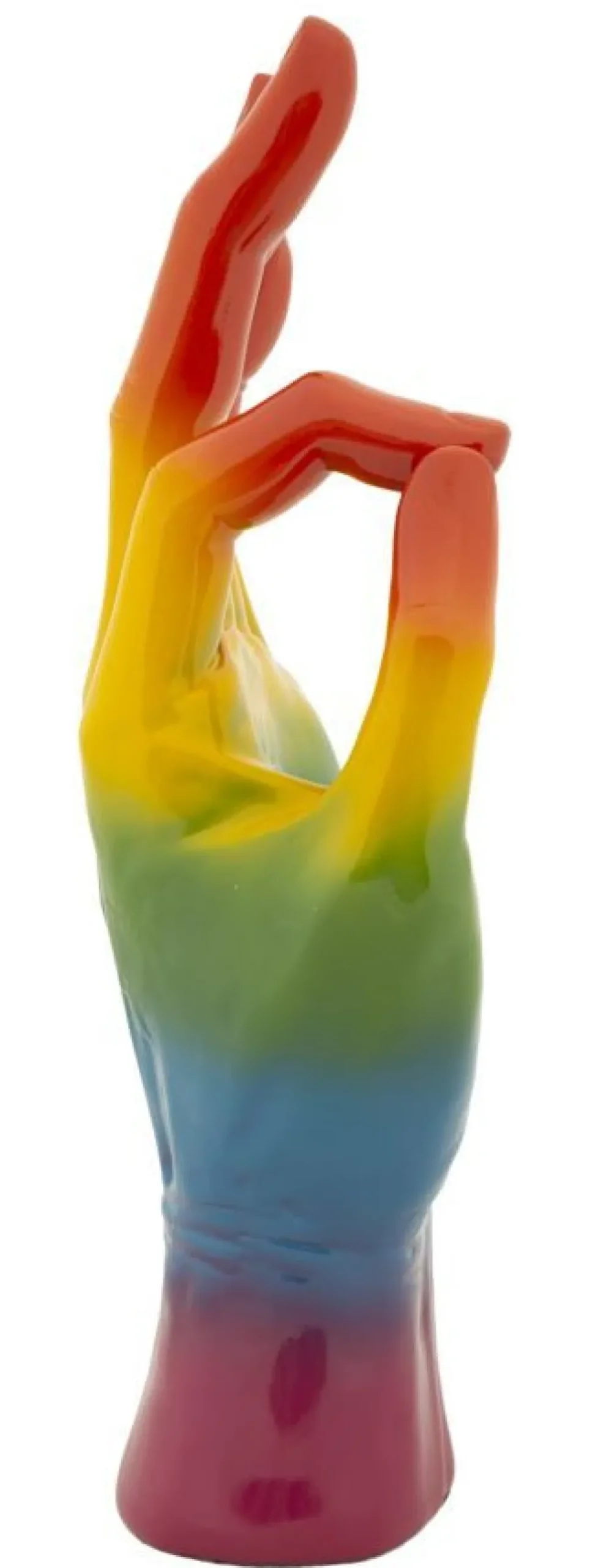 Objet décoratif Rainbow OK Main en céramique multicolore