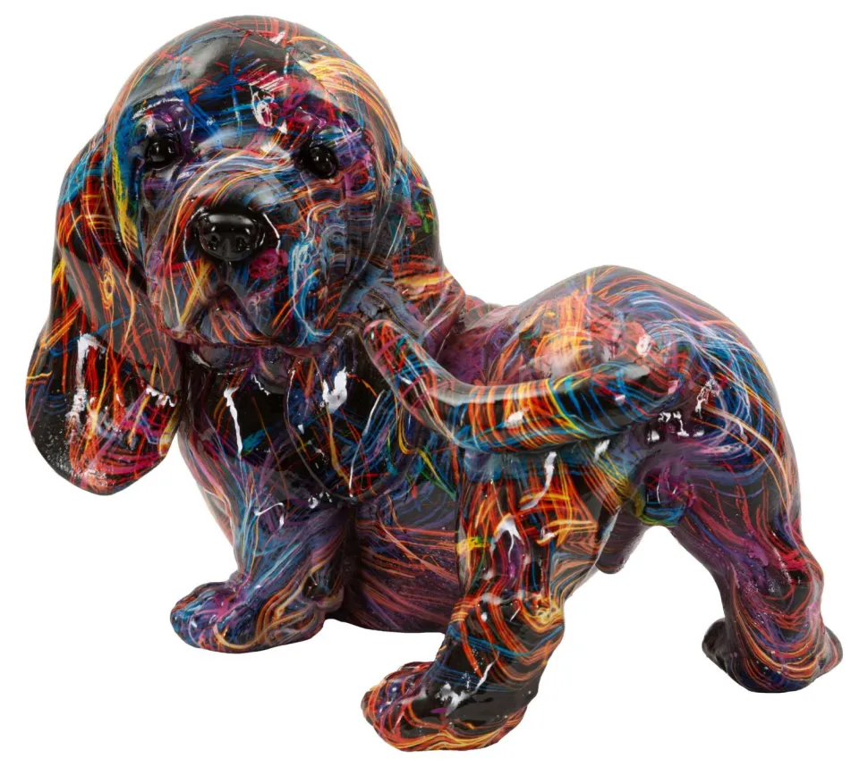 Objet décoratif Teckel vibrant Psychédélique