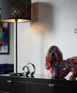 Objet décoratif Teckel vibrant Psychédélique