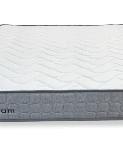Pack Lit-coffre design boule Bilbola + Matelas Bedream 160x200cm Velours Gris