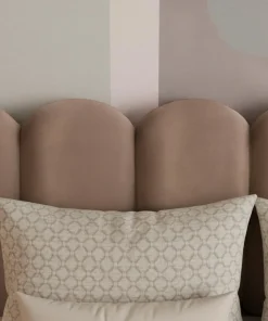 Pack Lit-coffre design boule Bilbola + Matelas Bedream 180x200cm Velours Taupe