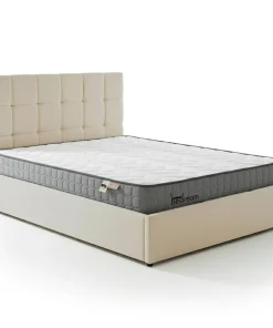 Pack Lit-coffre Luftani + Matelas Bedream 140x190cm Velours Beige