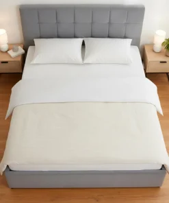 Pack Lit-coffre Luftani + Matelas Bedream 160x200cm Velours Argent