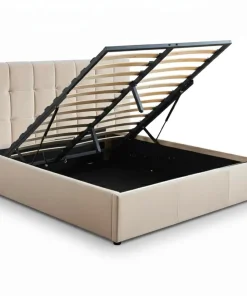 Pack Lit-coffre Luftani + Matelas Bedream 160x200cm Velours Beige