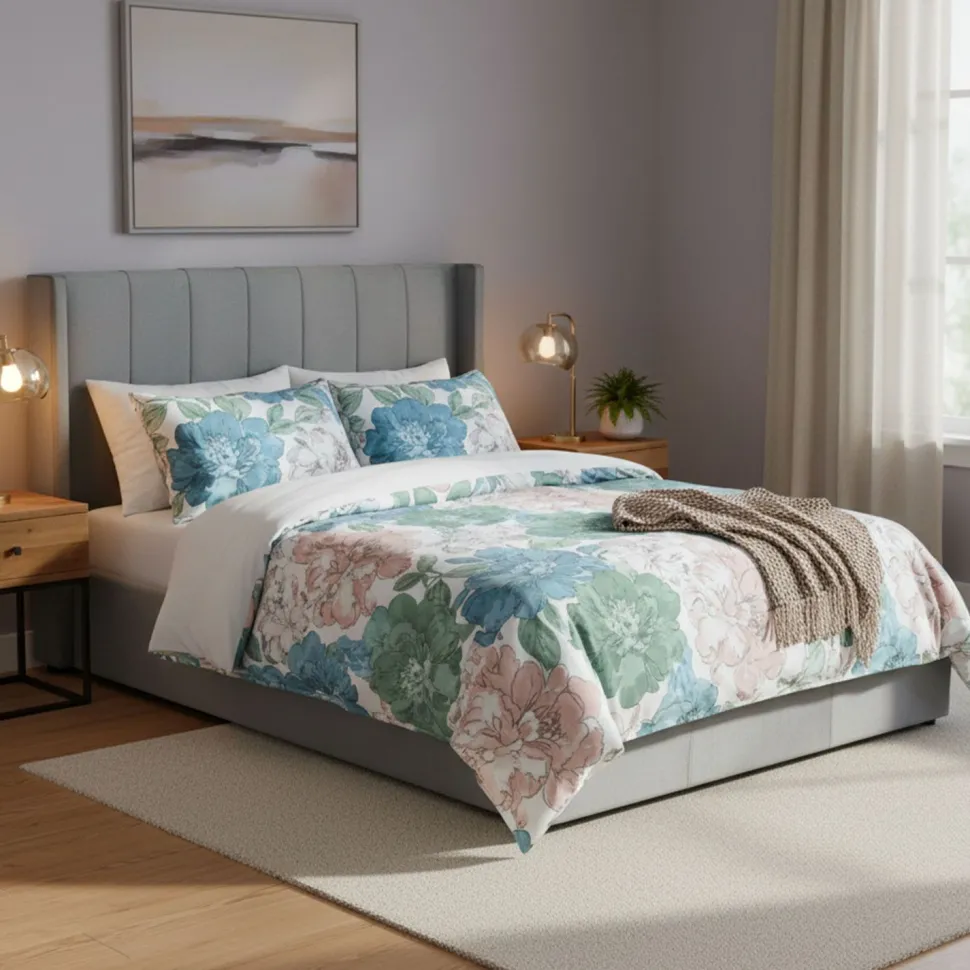 Pack Lit-coffre Magorial + Matelas Bedream 160x200cm Velours Gris