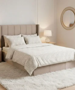 Pack Lit-coffre Magorial + Matelas Bedream 140x190cm Velours Taupe