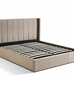 Pack Lit-coffre Magorial + Matelas Bedream 180x200cm Velours Taupe