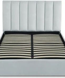 Pack Lit-coffre Songe + Matelas Bedream 140x190cm Velours Argent