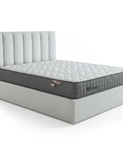 Pack Lit-coffre Songe + Matelas Bedream 140x190cm Velours Argent