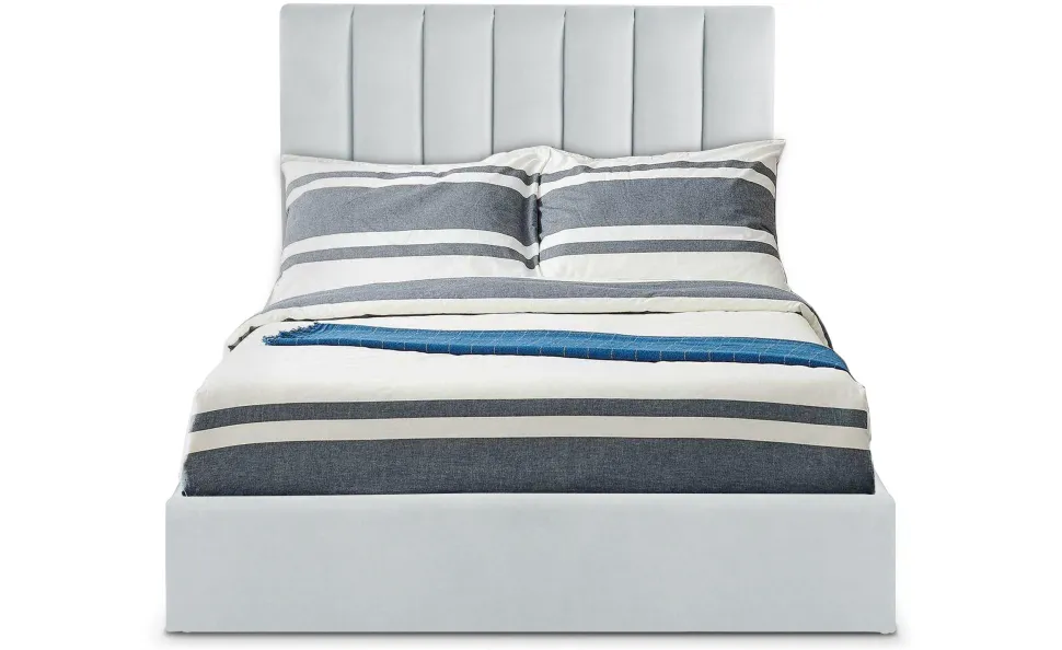 Pack Lit-coffre Songe + Matelas Bedream 140x190cm Velours Argent