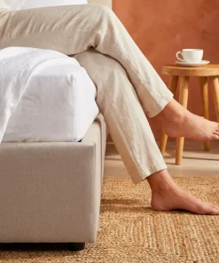 Pack Lit-coffre Songe + Matelas Bedream 140x190cm Tissu Beige