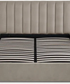 Pack Lit-coffre Songe + Matelas Bedream 160x200cm Velours Taupe