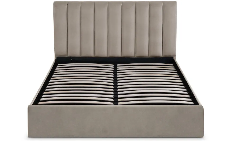 Pack Lit-coffre Songe + Matelas Bedream 160x200cm Velours Taupe