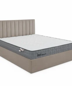 Pack Lit-coffre Songe + Matelas Bedream 180x200cm Velours Taupe