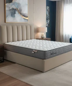 Pack Lit-coffre Songe + Matelas Bedream 140x190cm Velours Taupe