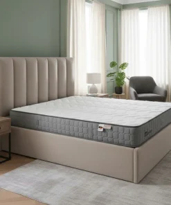 Pack Lit-coffre Songe + Matelas Bedream 140x190cm Velours Taupe