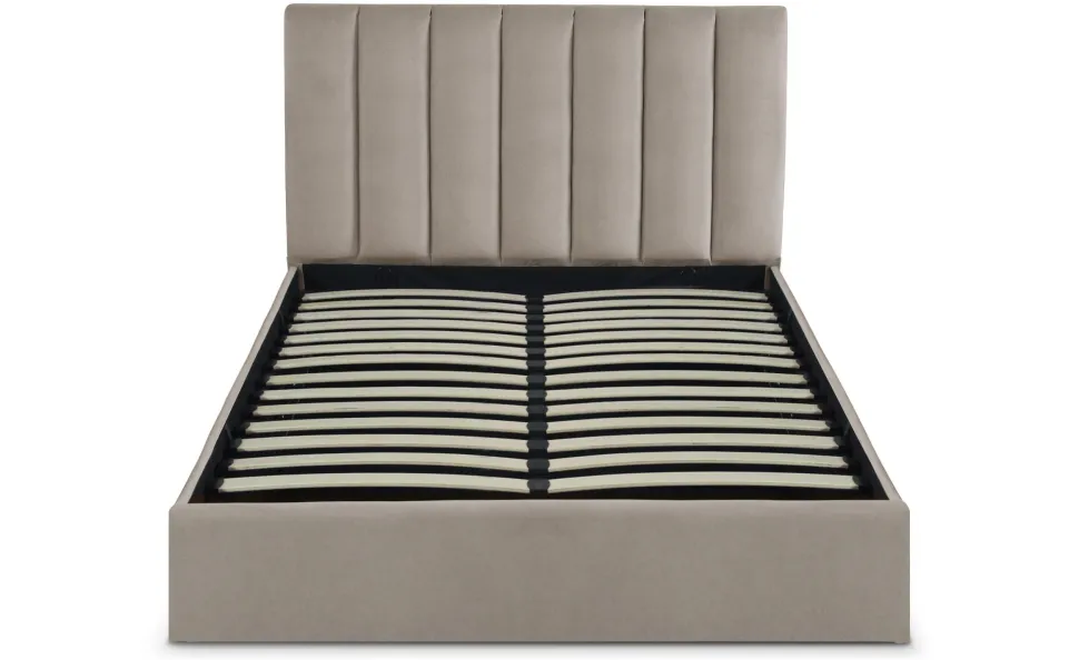 Pack Lit-coffre Songe + Matelas Bedream 140x190cm Velours Taupe