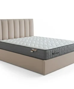 Pack Lit-coffre Songe + Matelas Bedream 140x190cm Velours Taupe