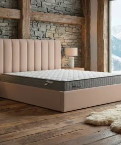 Pack Lit-coffre Songe + Matelas Bedream 180x200cm Tissu Beige