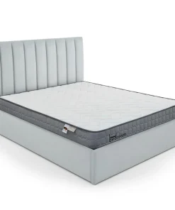 Pack Lit-coffre Songe + Matelas Bedream 160x200cm Velours Argent