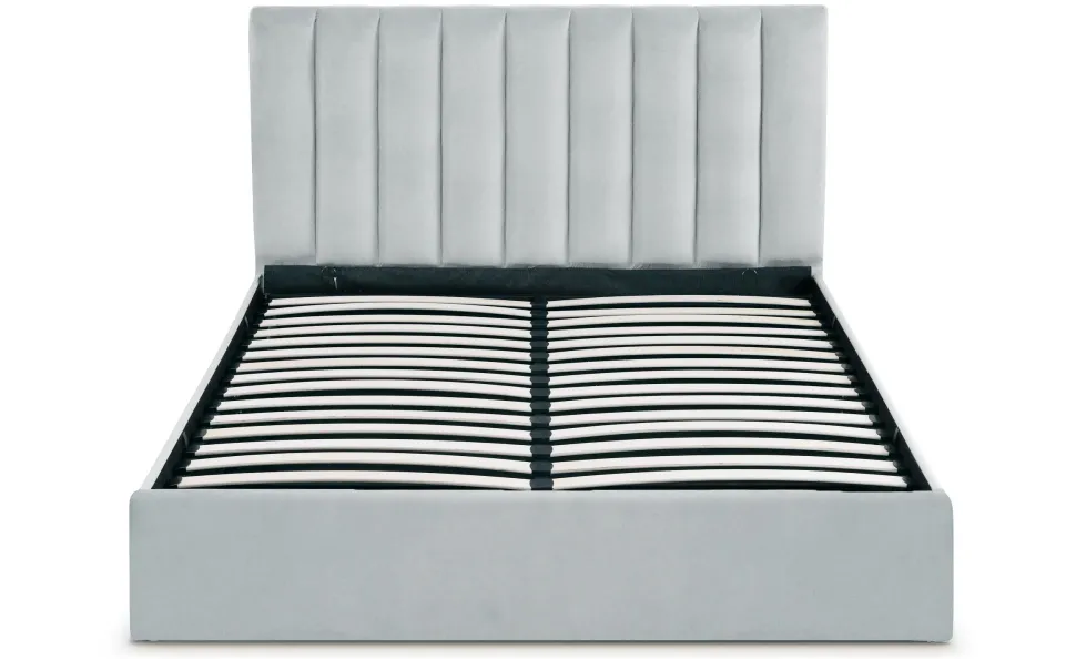 Pack Lit-coffre Songe + Matelas Bedream 160x200cm Velours Argent