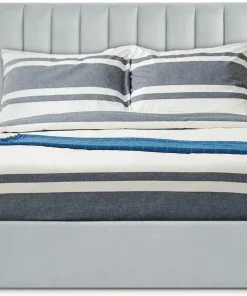 Pack Lit-coffre Songe + Matelas Bedream 160x200cm Velours Argent