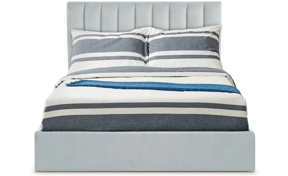 Pack Lit-coffre Songe + Matelas Bedream 160x200cm Velours Argent