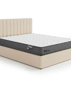Pack Lit-coffre Songe Matelas Bedream 160x200cm Tissu bouclette Beige