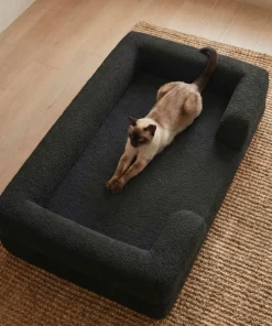Panier pour chien et chat Chouchon 65x90cm Tissu Bouclette Noir