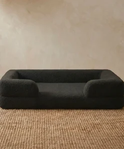 Panier pour chien et chat Chouchon 65x90cm Tissu Bouclette Noir