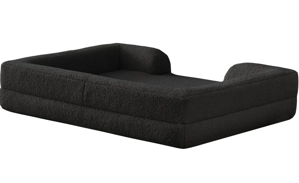 Panier pour chien et chat Chouchon 65x90cm Tissu Bouclette Noir