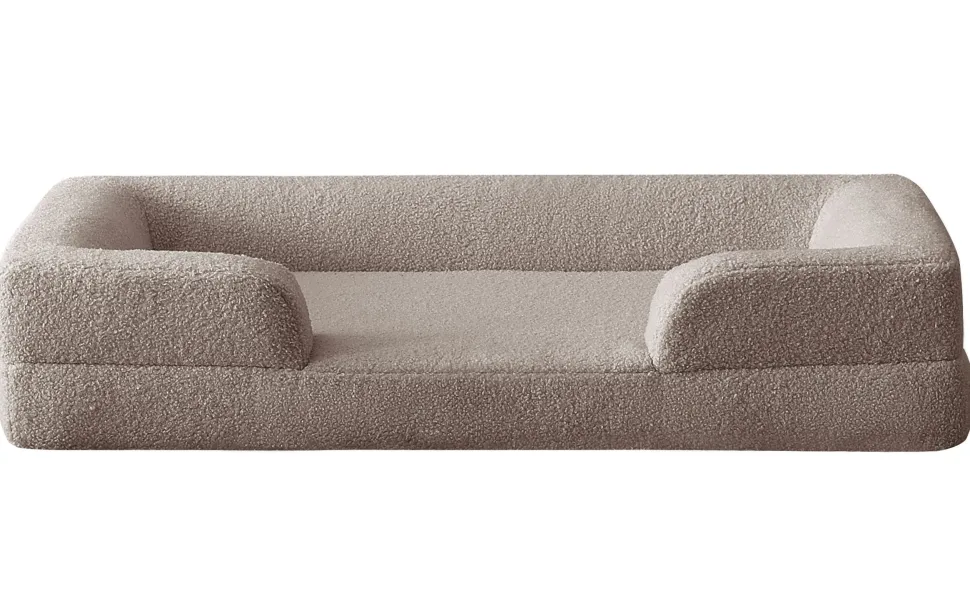 Panier pour chien et chat Chouchon 65x90cm Tissu Bouclette Taupe clair