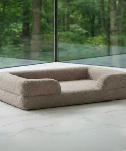 Panier pour chien et chat Chouchon 65x90cm Tissu Bouclette Taupe clair