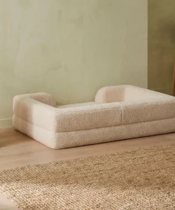 Panier pour chien et chat Chouchon 65x90cm Tissu Bouclette Crème