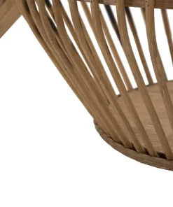Paniers ronds en rotin marron finition tissu naturel