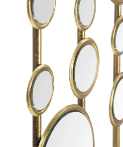 Panneau décoratif miroirs ronds doré