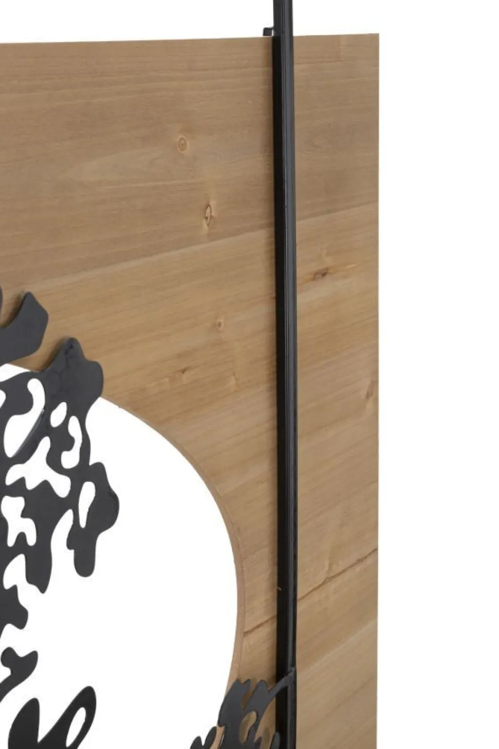 Panneau mural décoratif 3D Arbre métal et bois ensemble de 3 pièces