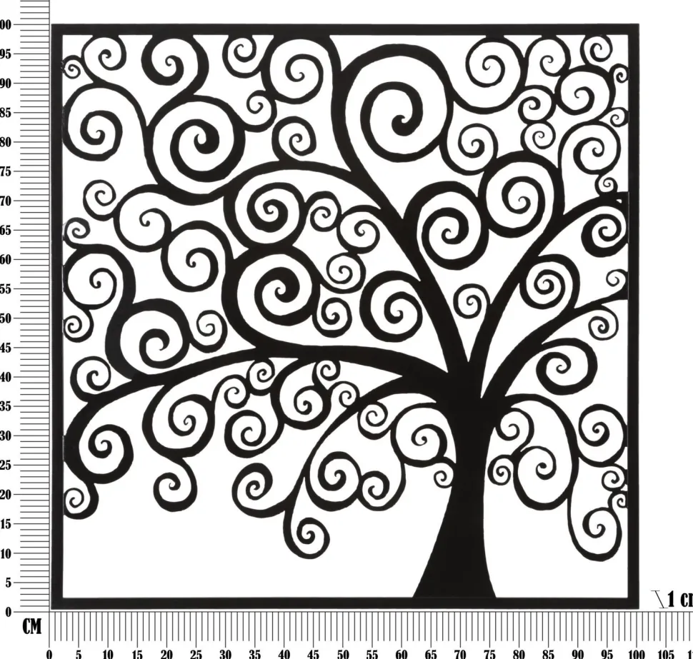 Panneau mural décoratif 3D Arbre Fer Noir