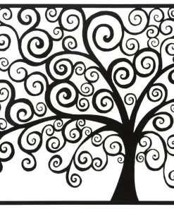 Panneau mural décoratif 3D Arbre Fer Noir