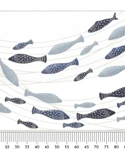 Panneau mural décoratif métal 3D poissons multicolores