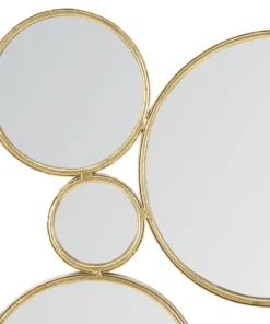 Panneau mural miroirs dorés design linéaire
