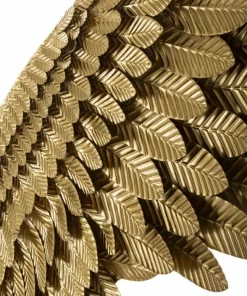 Panneaux décoratifs 3D ailes en métal doré 2 pcs