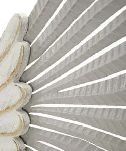 Panneaux décoratifs muraux 3D Ailes Blanches métal et bois
